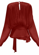 Marcelline Pleated Ruffled Mini Dress