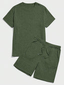 Elijah - Ribbed Summer Shorts Set