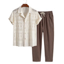 John - Textured Cuban Shirt Set