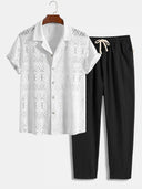 John - Textured Cuban Shirt Set