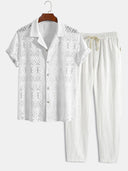 John - Textured Cuban Shirt Set