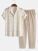 John - Textured Cuban Shirt Set