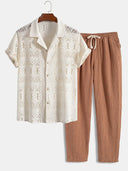 John - Textured Cuban Shirt Set