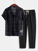 John - Textured Cuban Shirt Set