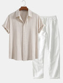 Robert - Button Up Linen Summer Set
