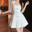 Ivory Tweed Mini Dress