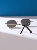Vintage Square Metal Frame Glasses