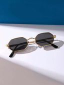 Vintage Square Metal Frame Glasses