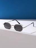 Vintage Square Metal Frame Glasses