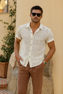 John - Textured Cuban Shirt Set