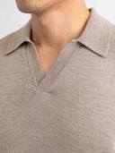Finn - Khaki Vneck Polo Shirt